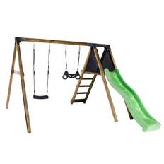 NORDIC PLAY gyngestativ med climb modul, gyngesæde, trapezgynge og rutsjebane