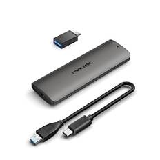 SSD M.2 NVMe Enclosure USB 3.1 Gen 2 to PCI-e, Lemorele m2 ssd NVMe Gehäuse USB Thunderbolt Festplattengehäuse, UASP Supported Compatible with Size 2230, 2242, 2260, 2280 M Key & B+M Key (10Gbps)