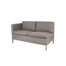 Cane-Line Connect 2-pers. havesofa - taupe, højre modul m. hynder i taupe