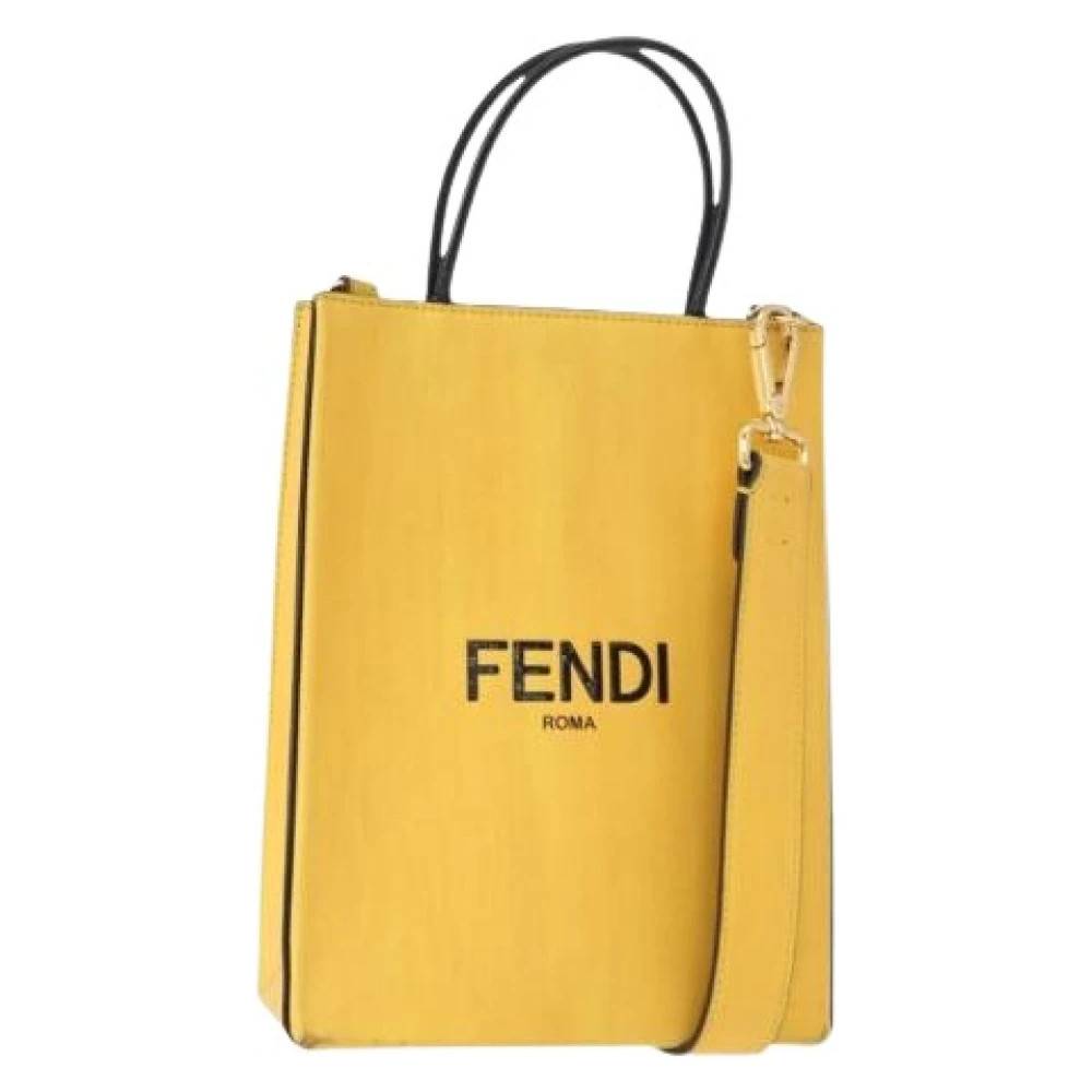 Fendi Vintage Pre-owned Vintage Tote Bag - Vintage - Dame - Gul - ONE SIZE - Uld
