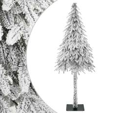 vidaXL Kunstigt juletræ Hvid 58 x 58 x 120 cm Plastik og metal