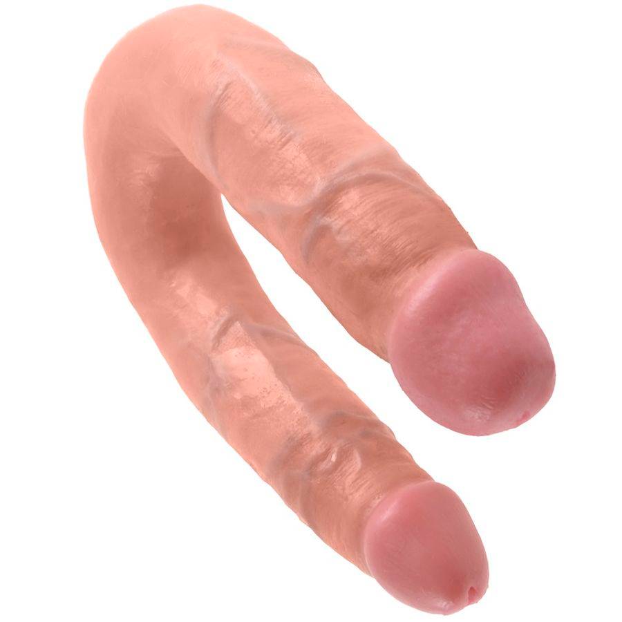 King Cock U-formad dubbel dildo medium 13,9 cm