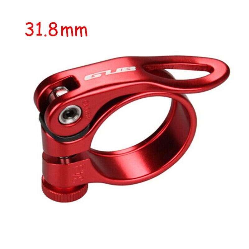 31.8mm sadelstolpe för racercyklar i aluminium rörklämmor ultralätt snabbkoppling mtb sadelstolpsklämma för mountainbike 34.9mm - Röd 31.8mm