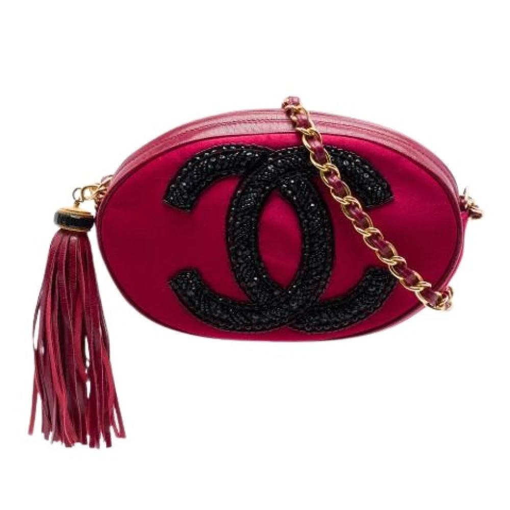 Chanel Vintage Pre-owned Mini Crossbody Bag - Vintage - Dame - Rød - ONE SIZE - Uld