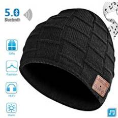 Trådlös bluetooth-mössa-headsethatt, smarta mössa-hörlurar vinterstickad hatt musikalisk stickad hörlurar mössa för fitness utomhus s