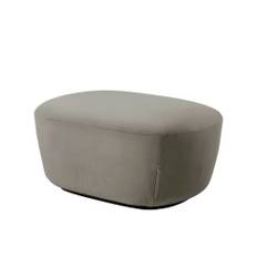 Gubi - Stay Ottoman - Fully Upholstered, 62x78, PG. B Dedar, Sunday 025 - Fotpallar - Space Copenhagen - Svart - Textilmaterial