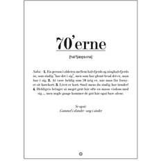 Citatplakat 70'erne Definition A4