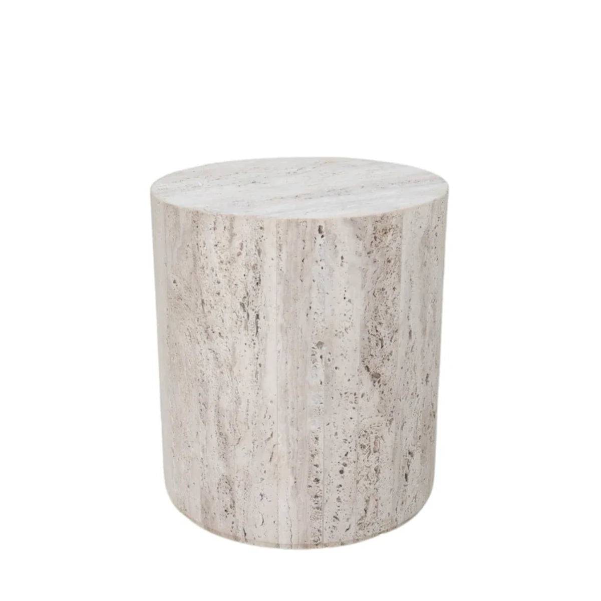 Verdon Dax sidebord - 40x45 - white travertin