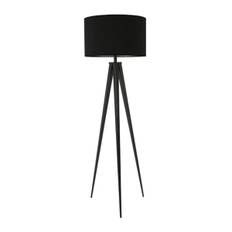 Tripod Floor Lamp - Black & Metal Base - Black / Metal Base