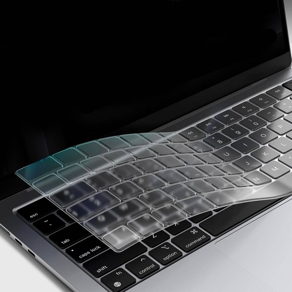 TPU Ultra Thin Keyboard Cover Protector, Compatible with 2025 2024 2023 2022 2021 M4/M3/M2/M1 For MacBook Pro Air 13/15 Clear