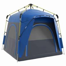 Kuppeltelt til 4 personer, letvægts, stabilt, vandtæt, UV 50+, pop-up campingtelt med krog, dør, vindue, bundsejl, familietelt m