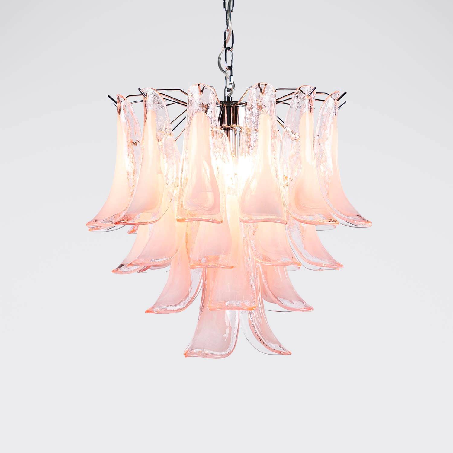 Kristallkrona Ø45xH50cm Rosa/Krom - Livorno | Taklampa | Kristallkrona | Vesani