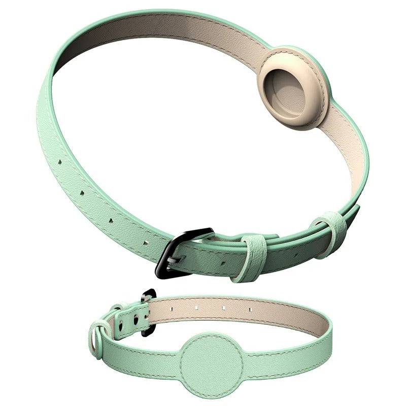 Edouard Collar – Lyxig Hundhalsband med Airtag - Grön / M