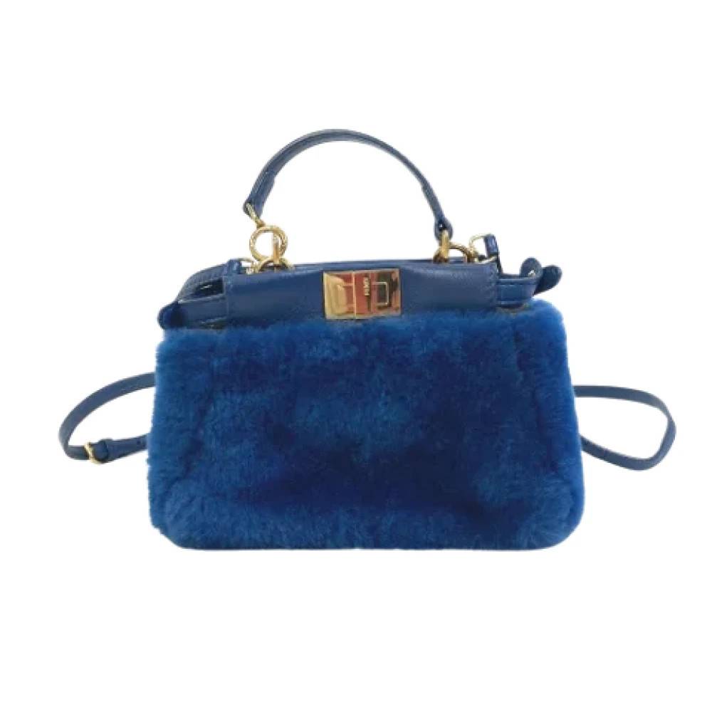 Fendi Vintage Pre-owned Canvas fendi-tasker - Vintage - Dame - Blå - ONE SIZE - Uld