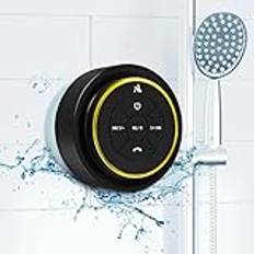 Xleader Shower Bluetooth-högtalare, certifierad IPX7 vattentät mini bluetooth trådlös högtalare med sugkopp för badrum, inbyggd mikrofon, kristallljud och bas, 12 H speltid, idealiska elektroniska