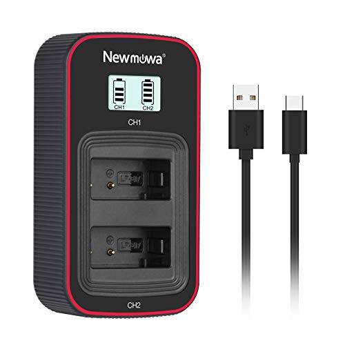 Newmowa LP-E17 Dubbel LCD Laddare för Canon EOS M3 M5 M6 200D 250D 750D