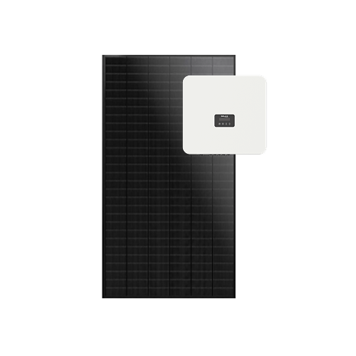 Solcelleanlæg med 12 paneler uden batteri