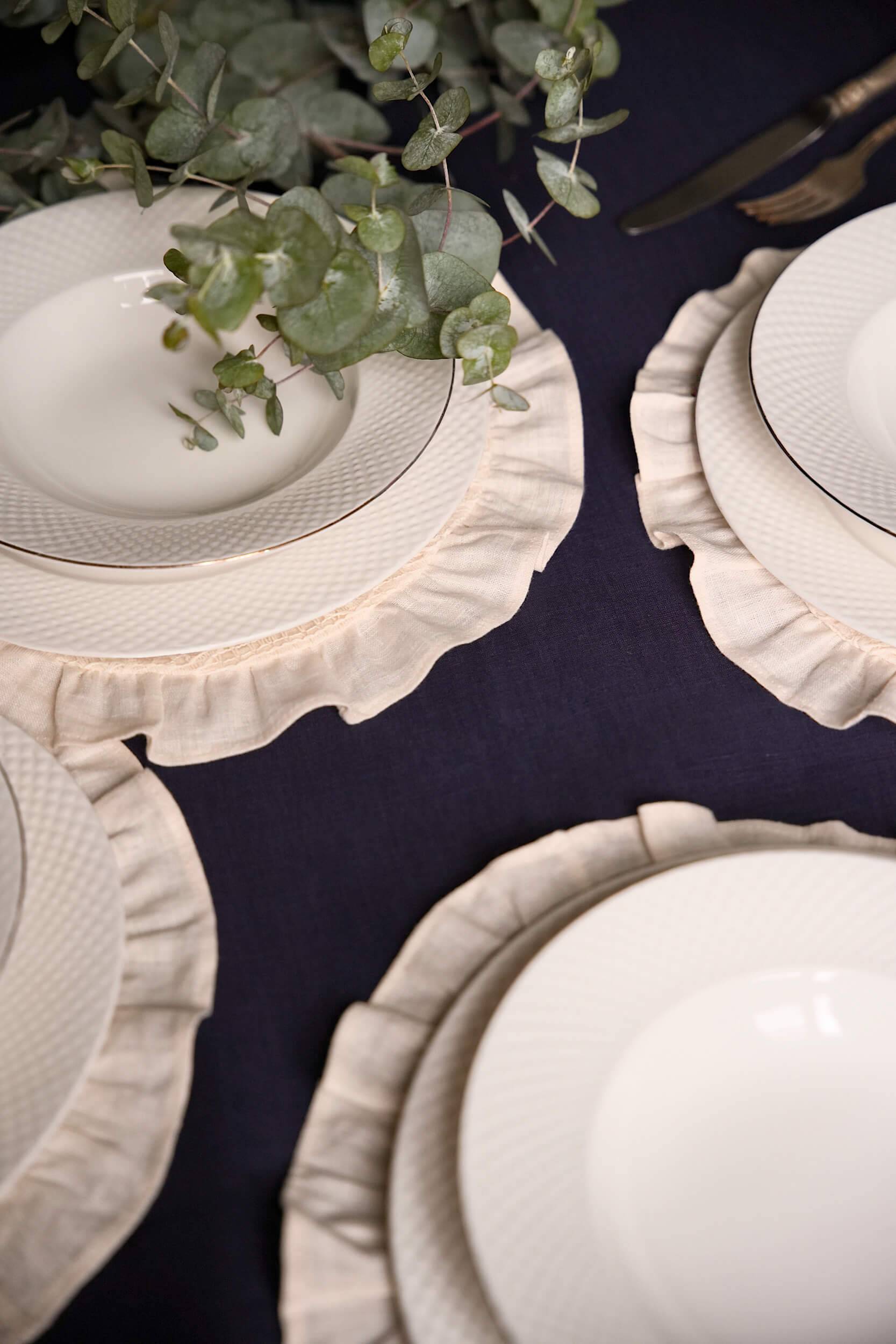 Tia Placemats - Cream / Made-to-order