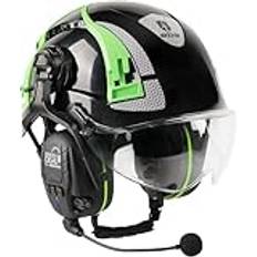 GREEN DEVIL X-Armor skyddshjälm med aktivt hörselskydd och tydligt visir arbetshjälm ABS säkerhetshjälm EN 397 industrihjälm EN352-kompatibel SNR 32dB med Bluetooth (svart)