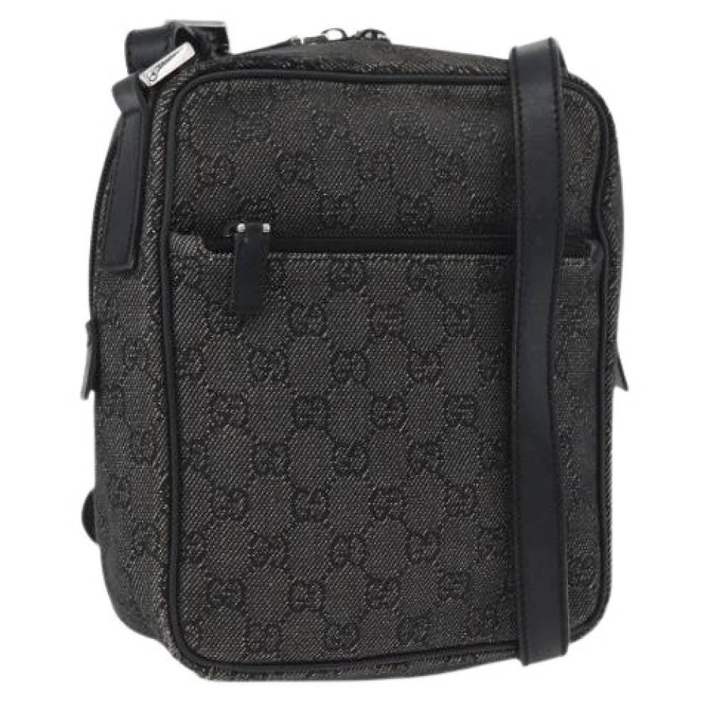 Gucci Vintage Pre-owned Vintage Canvas Skuldertaske - Vintage - Dame - Sort - ONE SIZE - Uld