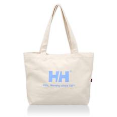 Helly Hansen Organic Cotton Logo Tote Horizontal Shoulder Pale Blue Bag, Medium, Tote, Bag, Unisex, HY92321,