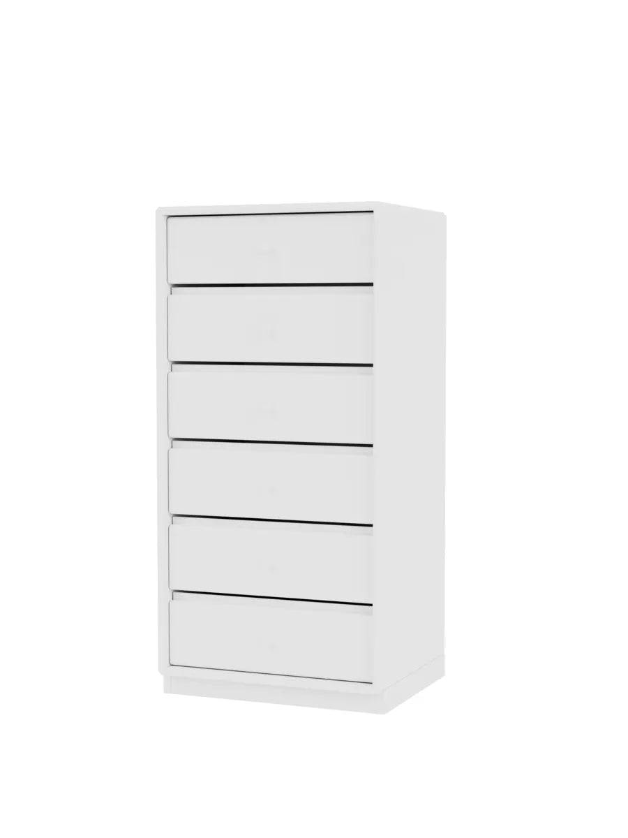 1362 Skuffemodul inkl. sokkel fra Montana New white / Sokkel 3 cm - Jacobsen Plus