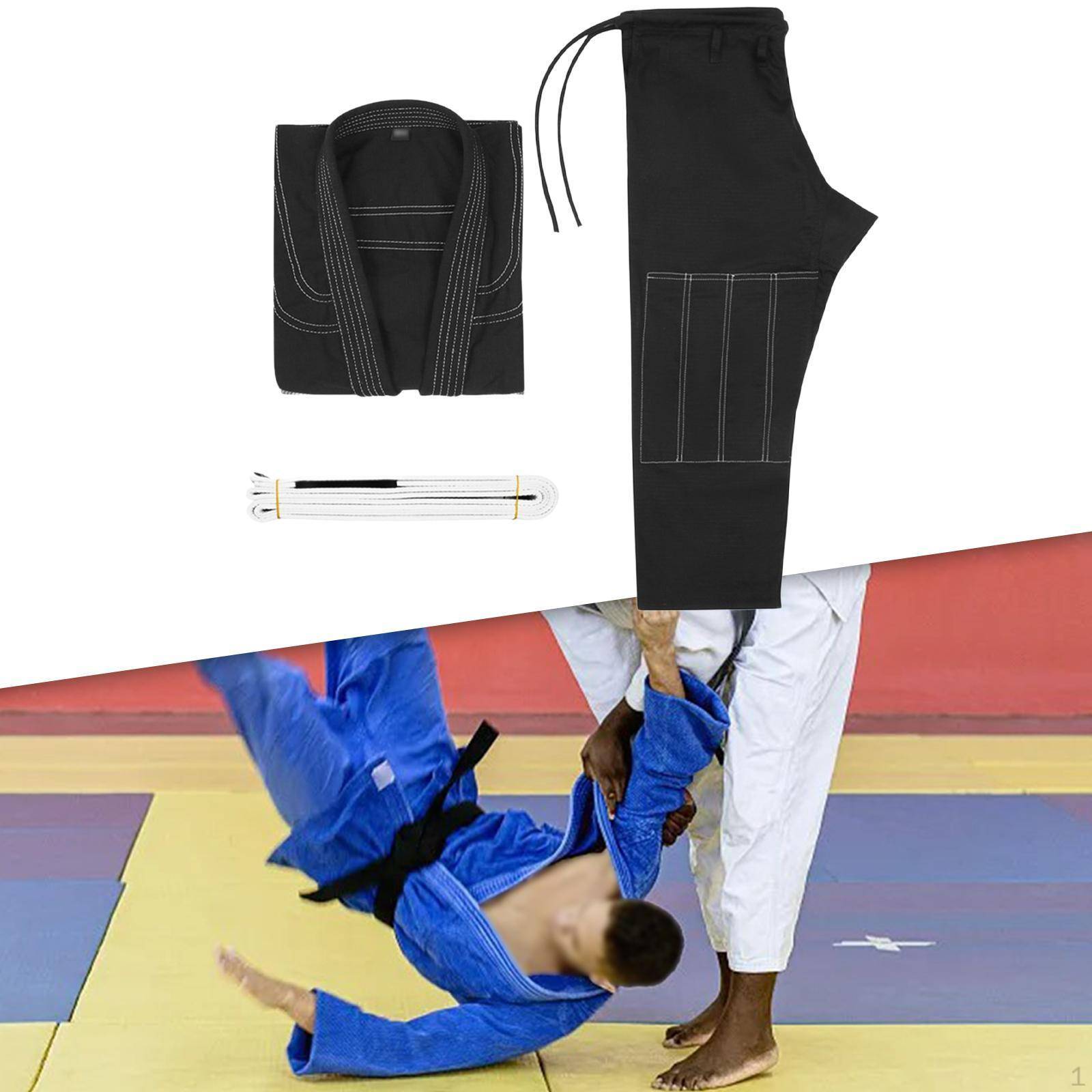 Brazilian Jiu Jitsu Gi Dräkt Andningsbar Polyester Bomull Sport Turnering Kimono