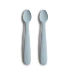 2-pak silikone baby skeer ensfarvet - Powder Blue