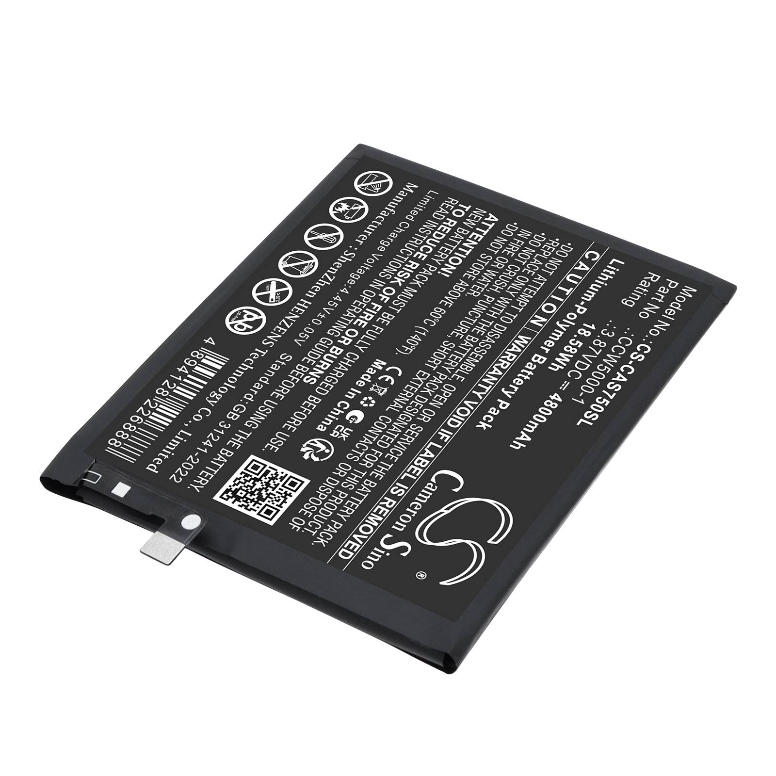 Batteri for CAT BM1S1B, S75; CATERPILLAR BM1S1B, CAT S75 CCW5000-1 3.87 V 4800 mAh Li-Polymer