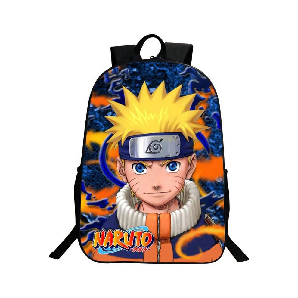 (Blue Orange)Anime Ninjia Naruto Kakashi Uchiha Itachi Book Bag Backpack Satchel Schoolbag