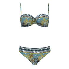 OLYMPIA Bikini  røgblå / grøn / sort / hvid