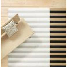 Woodnotes Big Stripe Carpet Sewn Edges 170x240 cm - Black/Natural