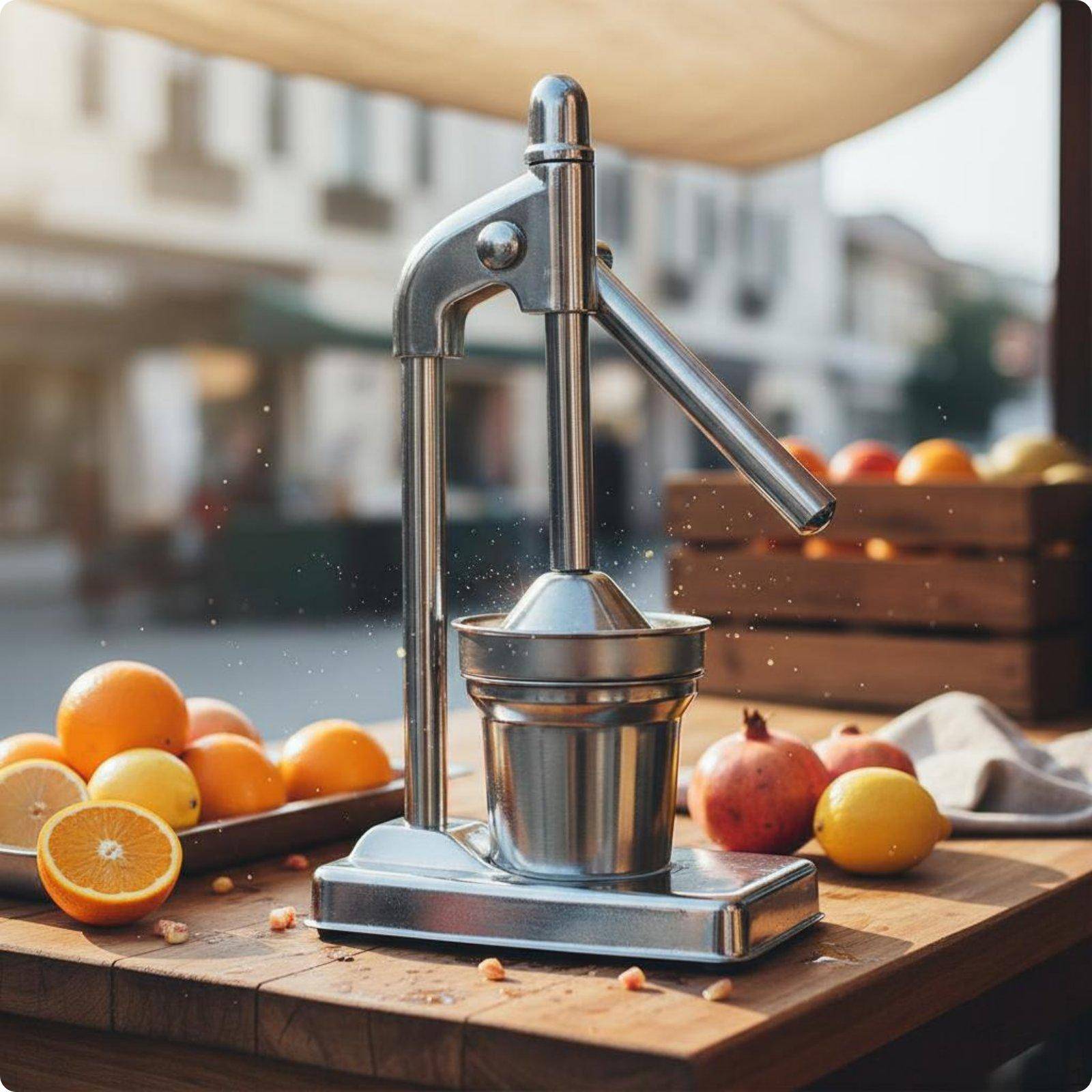 Granatäpple Juicer Rostfritt Stål Fruktpress MultiFrukt Användning Citron för Gatuhandlare, ,