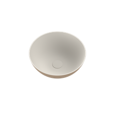 Ideavit SolidThin-39 håndvask, Ø39 cm, mat beige/hvid