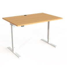 ConSet 501-20 hæve-sænke bord 120x80cm bøg med hvidt stel