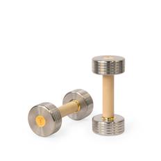 Kenko - Stainless Steel Dumbbells 5kg - Maple - Træningsudstyr - Træ farvet