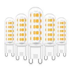 Eco.Luma G9 LED Dimmbar Lampen 6W Warmweiß 3000K 520LM Ersatz für 40W 50W 60W Halogen Lampen, Standard G9 Sockel, AC220-240V, 360 ° Abstrahlwinkel, CRI> 83 LED Leuchtmittel, 5er Pack