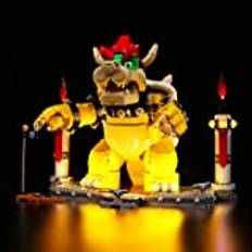 Brick Shine Ljussats för Lego The Mighty Bowser 71411 (Lego-set ingår inte) (klassisk)