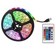 Kylewo LED strip 0.5M / 2M / 5M, SMD RGB LED fairy lights LED strips with 24 buttons remote modes dimmable LED TV backlight, for mirror decoration party kitchen