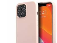 (ComputerSalg) Guess GUHCP13XLSLMGLP Apple iPhone 13 Pro Max 6.7″  light rožinės spalvos kietas dėklas Silicone Script Gold Log