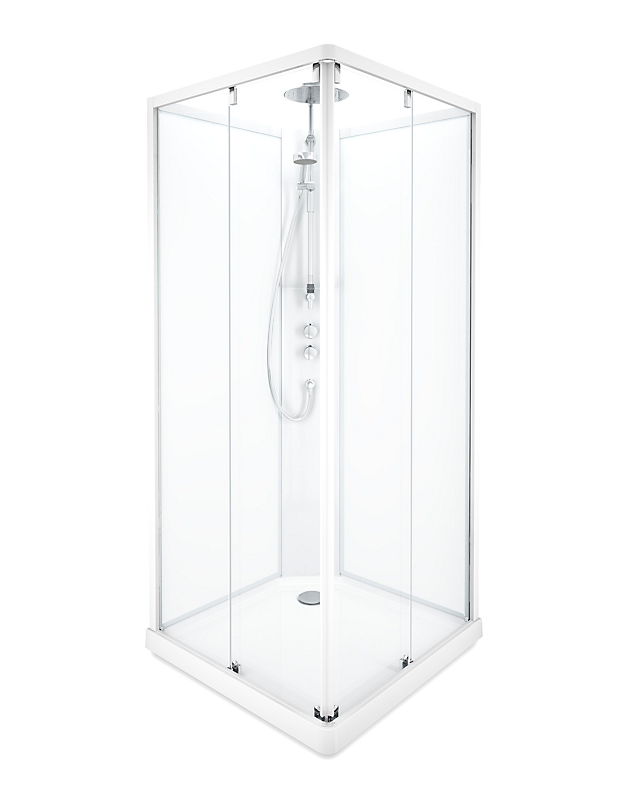Contura Showerama 10-5 Comfort rektangulær brusekabine,90x90,hvid/klar