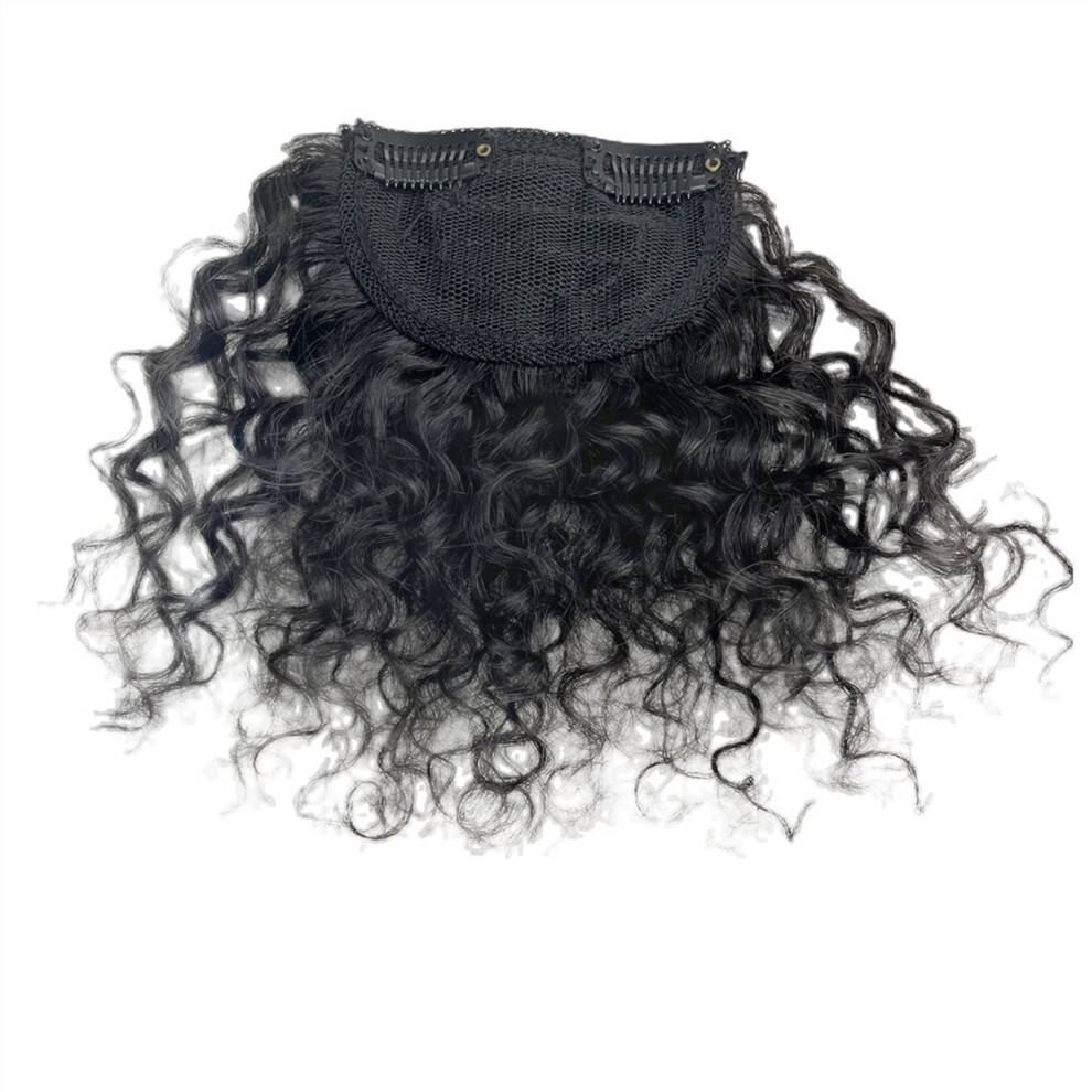 Afro Kinky Krøllede Pandehår Clip-in Ægte Hår Extensions