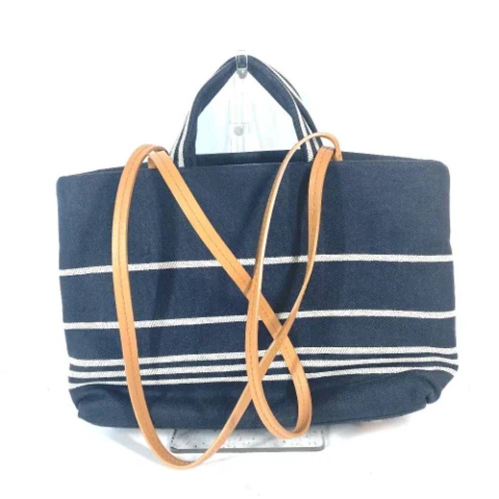 Chanel Vintage Pre-owned Tote Bag - Vintage - Dame - Blå - ONE SIZE - Uld