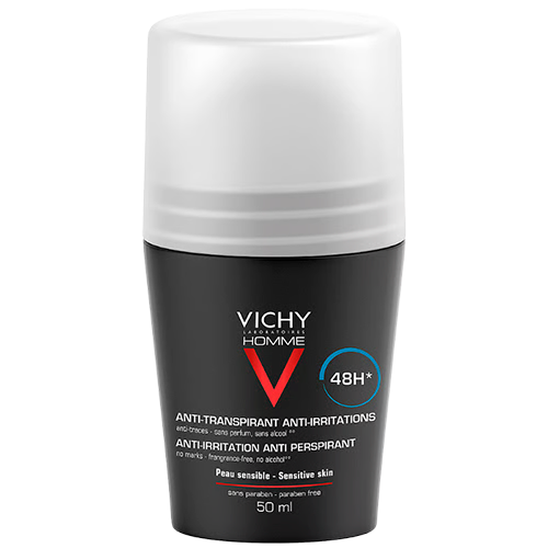 Vichy Homme Anti-Perspirant Deo Roll-On 48h (50 ml).
