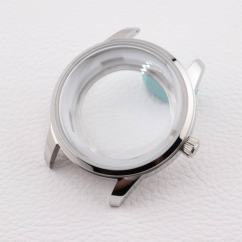 NH35 Case 40mm Cocktail Time Silver Polished Side Watches Cases for Seiko Mod Presage NH34 NH38 Mechanical Watch Modify Case