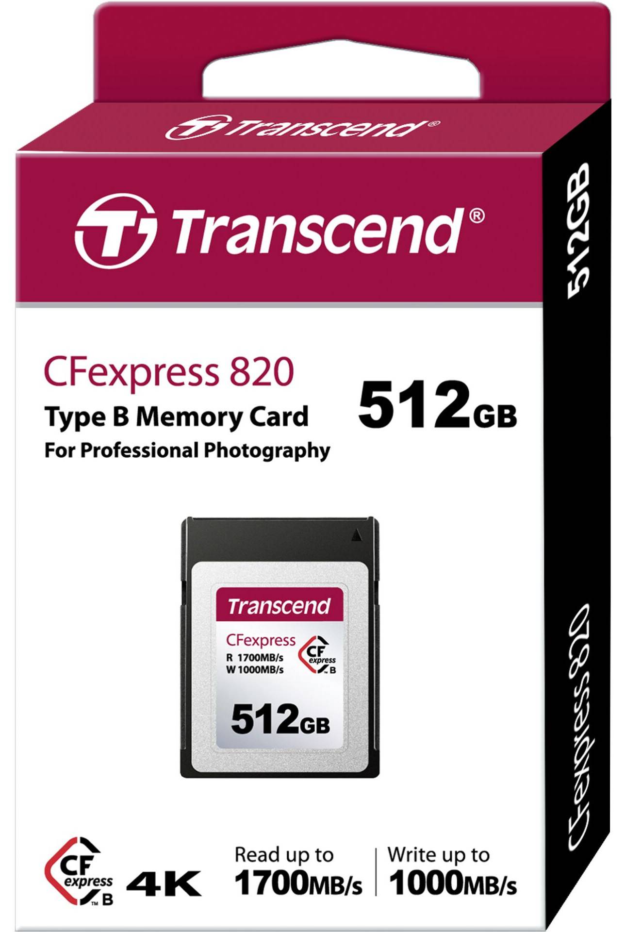 Transcend TLC CFexpress Type B Kort 512GB (1700MB/s)