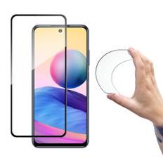 Glasfolie hærdet glas med ramme til Xiaomi Redmi Note 10 5G Full Cover Flexi Nano skærm sort