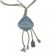 Halsband läderrem Buddha