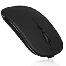 UrbanX 2.4GHz & Bluetooth Mouse, Rechargeable Wireless Mouse for Samsung Galaxy Tab A7 Lite Bluetooth Wireless Mouse for Laptop/PC/Mac/iPad pro/Computer/Tablet/Android Midnight Black