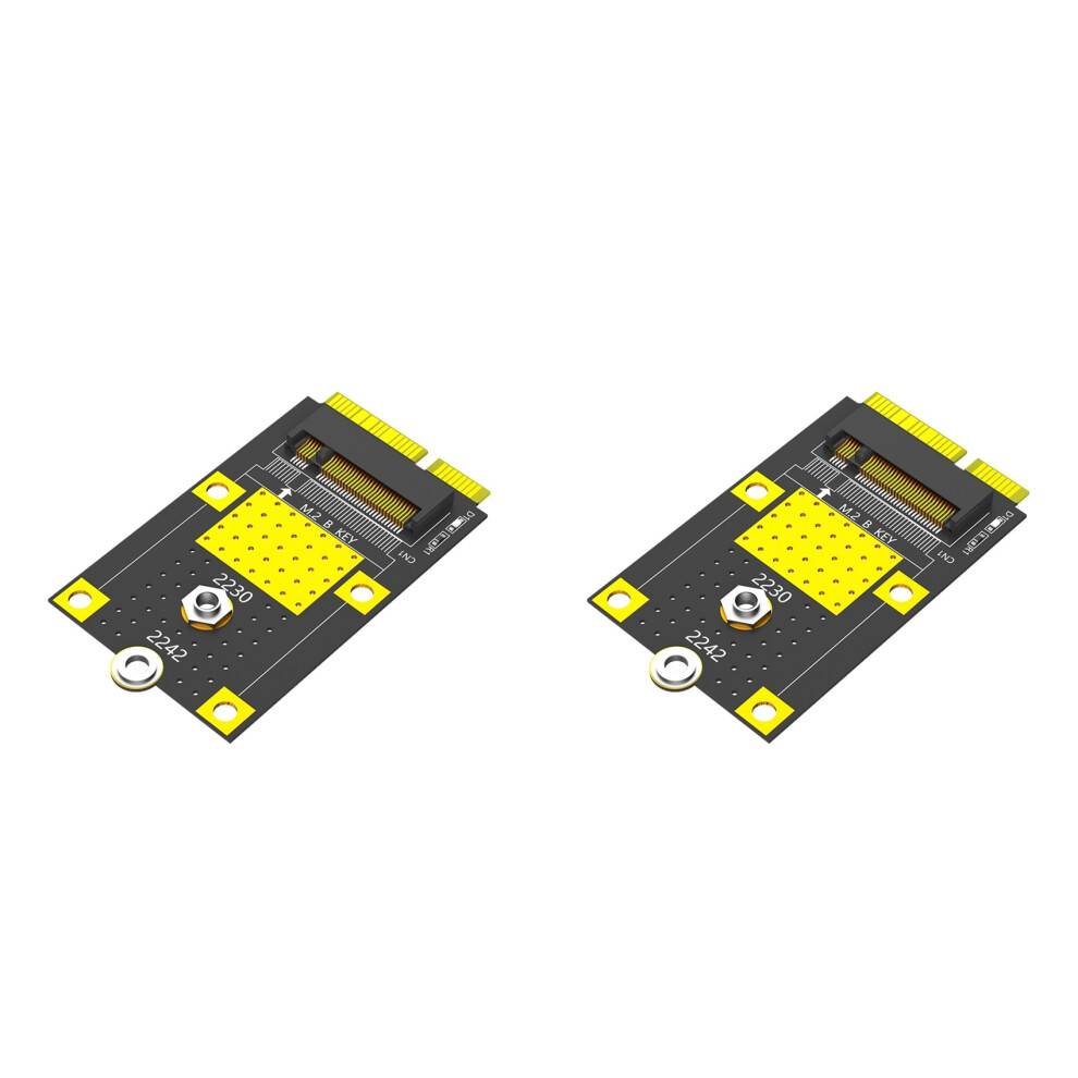 2X MSATA to M.2(NGFF) Key B Adapter for 2230/2242 SSD Card Adapter for Multi-System PCS